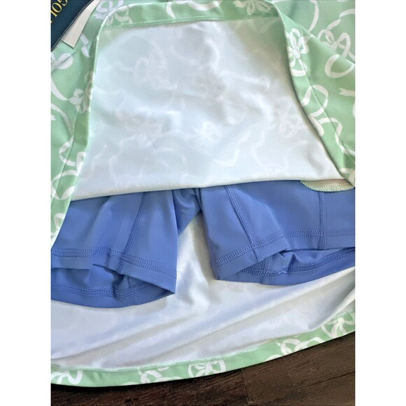 Ralph Lauren Women's bow print golf skort Skirt Stretchy with Pockets Green M - Picture 8 of 11